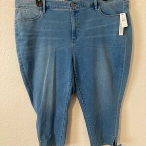 Talbots Blue Ankle Cropped Jeans with Stretch